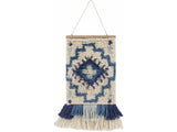 Philomont Ivory and Blue Geometric Wall Hanging - Ornate Home