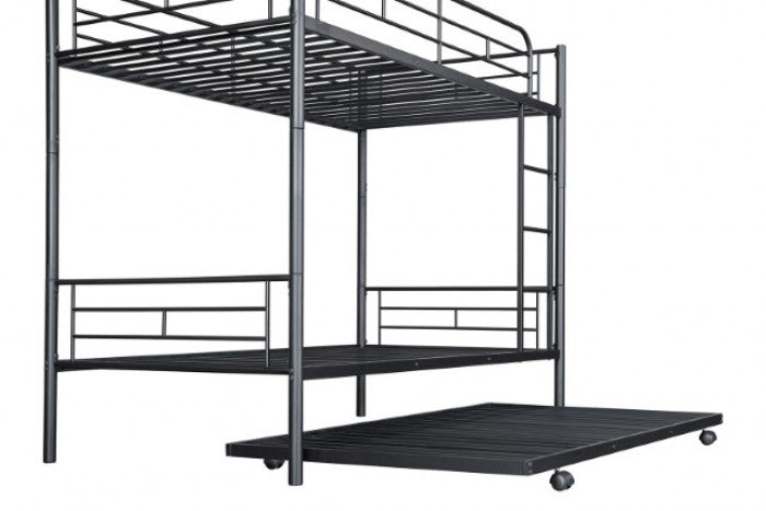 Philotus Black Twin/Twin Bunk Bed - Ornate Home