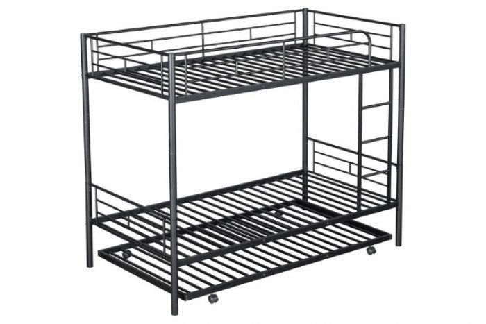 Philotus Black Twin/Twin Bunk Bed - Ornate Home