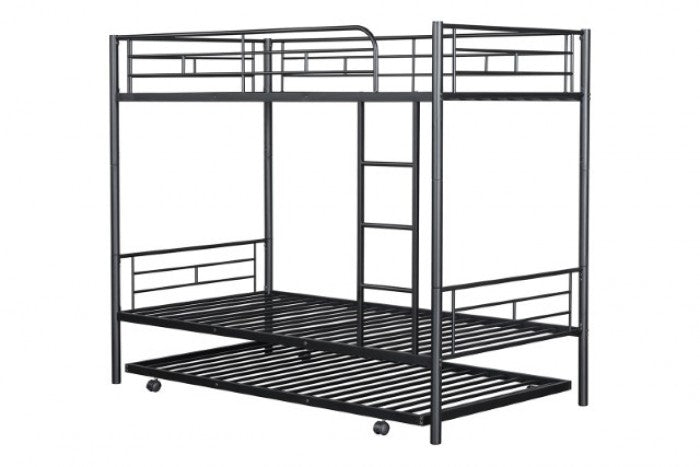 Philotus Black Twin/Twin Bunk Bed - Ornate Home