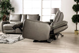 Phineas Gray Power Top Grain Leather Match Reclining Sofa & Loveseat - Ornate Home