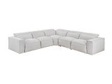 Phoebe Light Gray 5-Piece Modular Power Reclining Sectional - Ornate Home