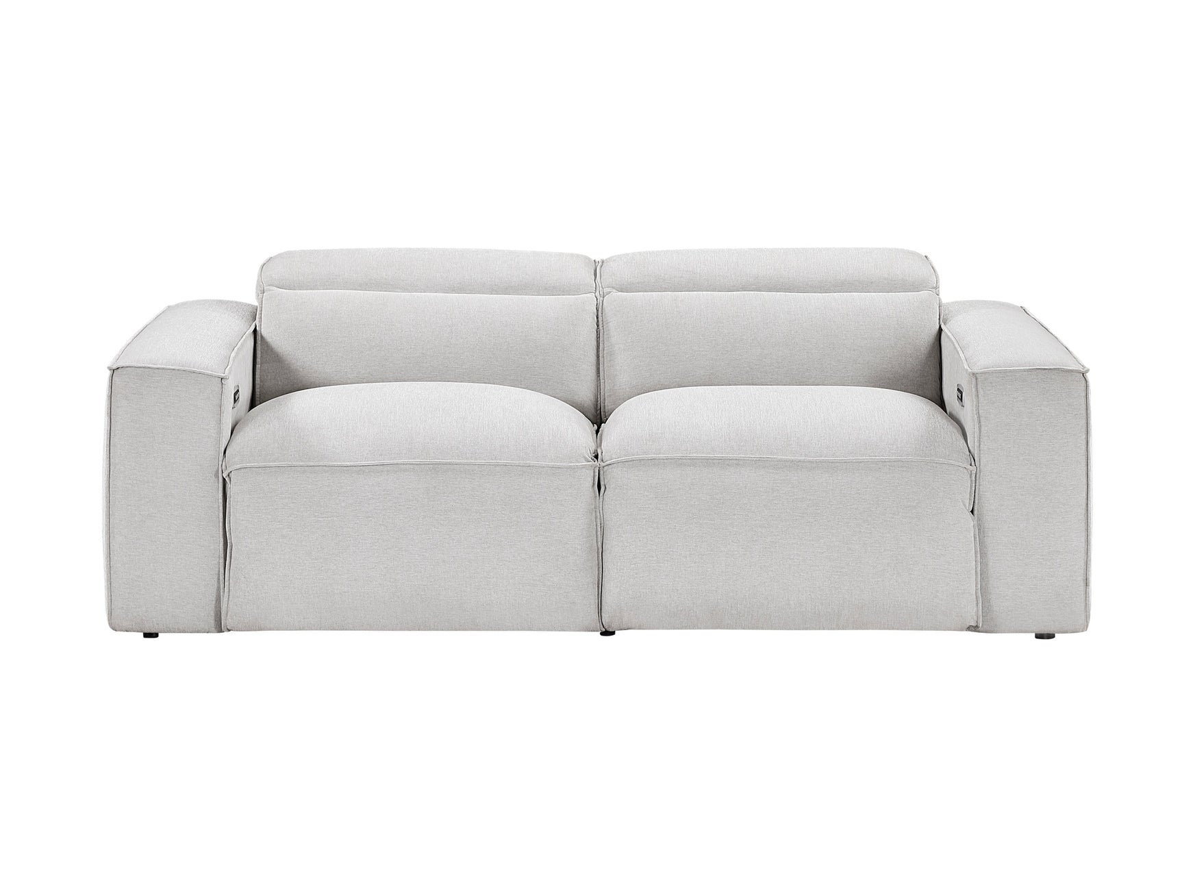 Phoebe Light Gray Power Double Reclining Loveseat - Ornate Home