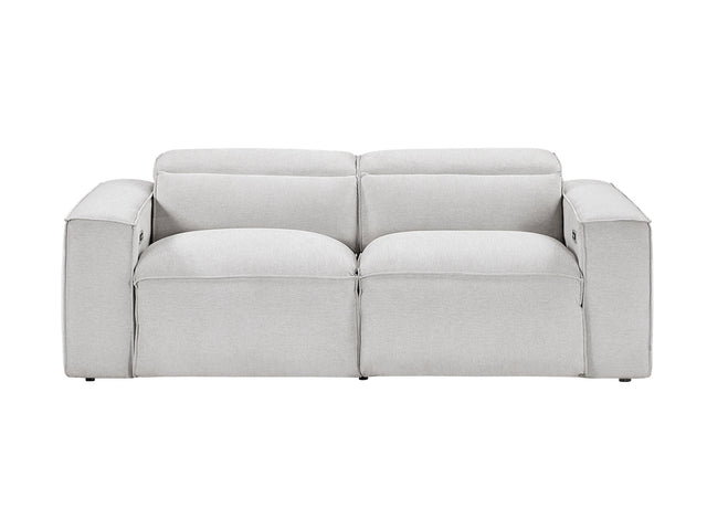 Phoebe Light Gray Power Double Reclining Loveseat - Ornate Home