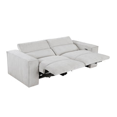 Phoebe Light Gray Power Double Reclining Loveseat - Ornate Home