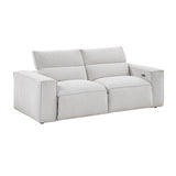 Phoebe Light Gray Power Double Reclining Loveseat - Ornate Home