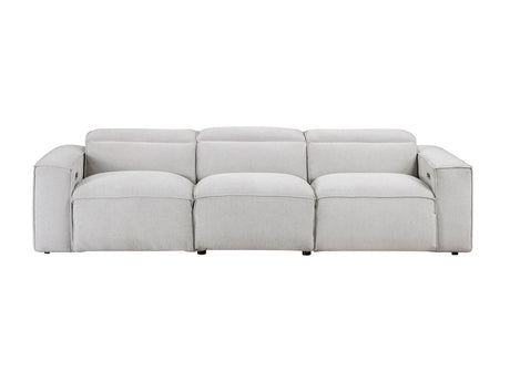 Phoebe Light Gray Power Double Reclining Sofa - Ornate Home