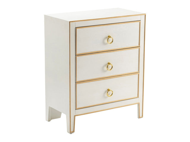 Phoebe White/Gold Chest - Ornate Home