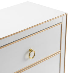 Phoebe White/Gold Chest - Ornate Home