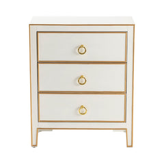 Phoebe White/Gold Chest - Ornate Home