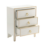Phoebe White/Gold Chest - Ornate Home