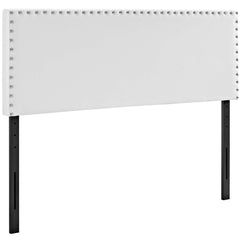 Phoebe White Upholstered Vinyl Full Headboard - Ornate Home