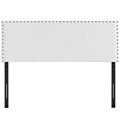 Phoebe White Upholstered Vinyl Full Headboard - Ornate Home