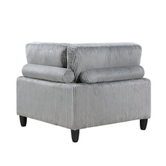 Phoenician Gray 4-Piece Modular Sectional with Otttoman - Ornate Home
