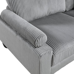 Phoenician Gray 4-Piece Modular Sectional with Otttoman - Ornate Home