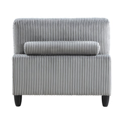Phoenician Gray 4-Piece Modular Sectional with Otttoman - Ornate Home