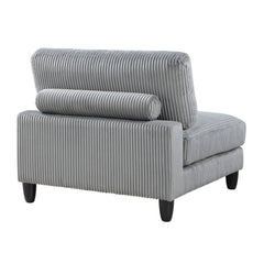 Phoenician Gray 6-Piece Modular Sectional with Ottoman - Ornate Home