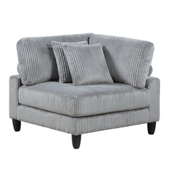 Phoenician Gray 6-Piece Modular Sectional with Ottomans - Ornate Home