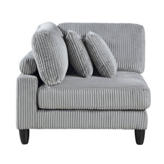 Phoenician Gray 6-Piece Modular Sectional with Ottomans - Ornate Home