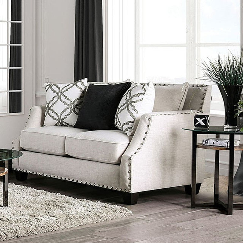 Phoibe Ivory Loveseat - Ornate Home