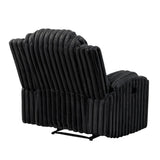 Phyllis Black Reclining Chair With Cup Holders - Ornate Home