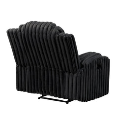 Phyllis Black Reclining Chair With Cup Holders - Ornate Home