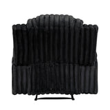 Phyllis Black Reclining Chair With Cup Holders - Ornate Home