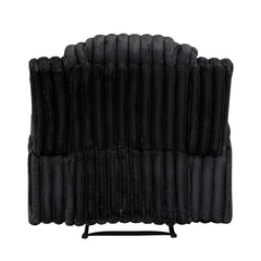 Phyllis Black Reclining Chair With Cup Holders - Ornate Home
