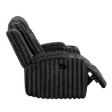 Phyllis Black Reclining Chair With Cup Holders - Ornate Home