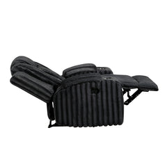 Phyllis Black Reclining Chair With Cup Holders - Ornate Home