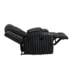 Phyllis Black Reclining Chair With Cup Holders - Ornate Home