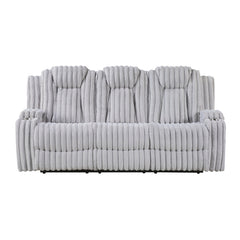 Phyllis White Double Reclining Sofa With Cup Holders - Ornate Home