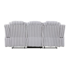Phyllis White Double Reclining Sofa With Cup Holders - Ornate Home