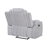 Phyllis White Reclining Chair With Cup Holders - Ornate Home