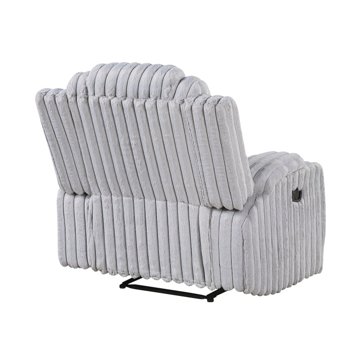 Phyllis White Reclining Chair With Cup Holders - Ornate Home
