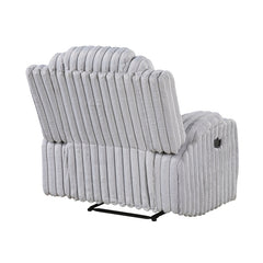Phyllis White Reclining Chair With Cup Holders - Ornate Home