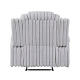 Phyllis White Reclining Chair With Cup Holders - Ornate Home
