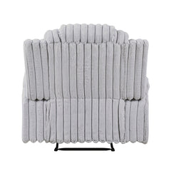 Phyllis White Reclining Chair With Cup Holders - Ornate Home
