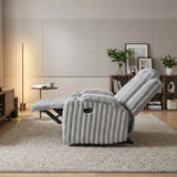 Phyllis White Reclining Chair With Cup Holders - Ornate Home