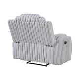 Phyllis White Reclining Chair With Cup Holders - Ornate Home