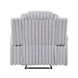 Phyllis White Reclining Chair With Cup Holders - Ornate Home
