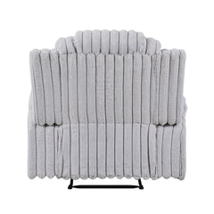 Phyllis White Reclining Chair With Cup Holders - Ornate Home