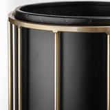 Pianta Black/Brass Metal Insert Frame Plant Stands (Set of 2) - Ornate Home