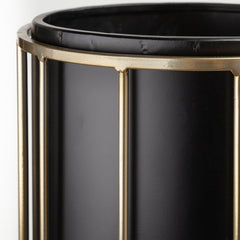 Pianta Black/Brass Metal Insert Frame Plant Stands (Set of 2) - Ornate Home
