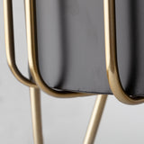 Pianta Black/Brass Metal Insert Frame Plant Stands (Set of 2) - Ornate Home