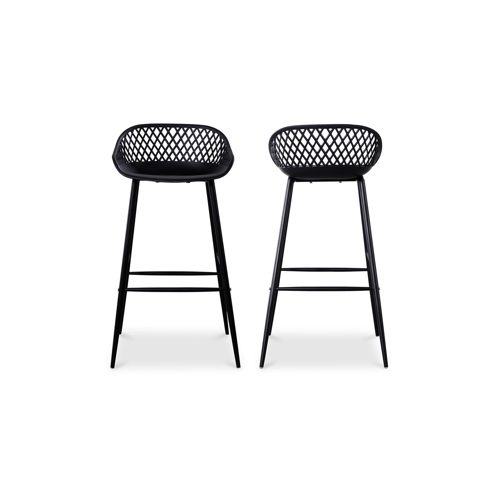 Piazza Black Outdoor Barstool (Set of 2) - Ornate Home