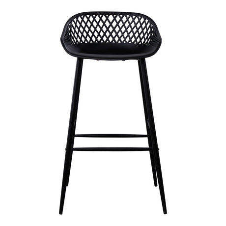 Piazza Black Outdoor Barstool (Set of 2) - Ornate Home