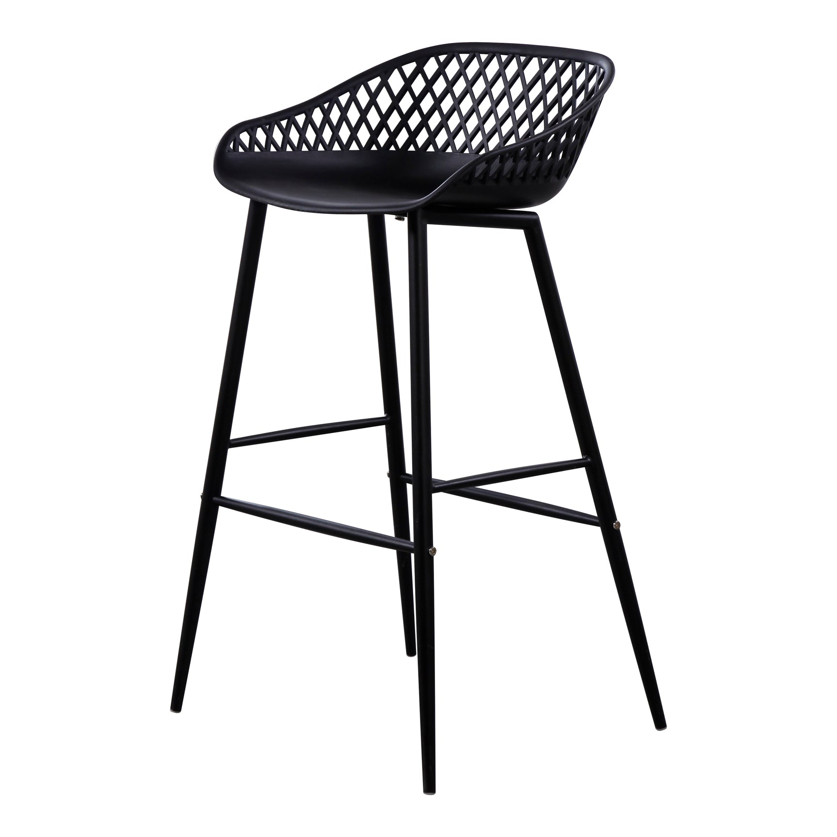Piazza Black Outdoor Barstool (Set of 2) - Ornate Home