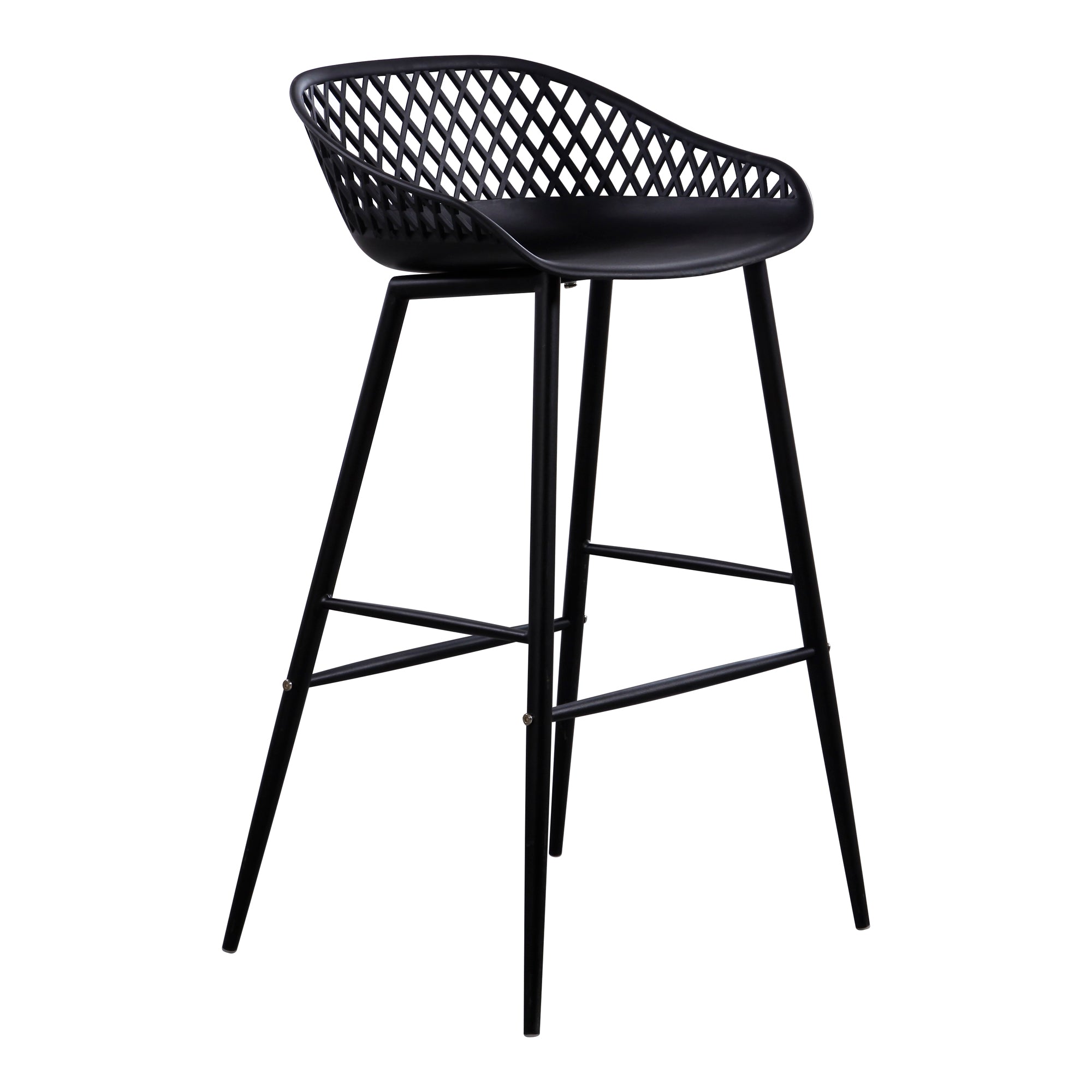Piazza Black Outdoor Barstool (Set of 2) - Thumbnail 2