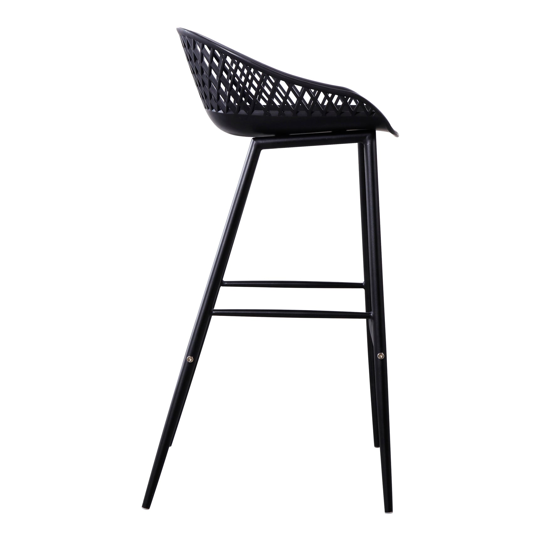Piazza Black Outdoor Barstool (Set of 2) - Ornate Home